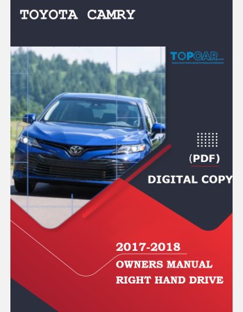 toyota camry 2017-2018 owners manual in english
